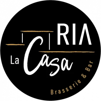 Logo La Casa Ria – brasserie et bar à Erdeven, identité visuelle en pastille noire